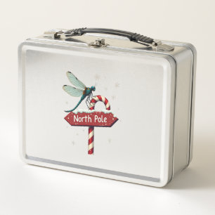 North Pole Dragonfly Metal Lunch Box