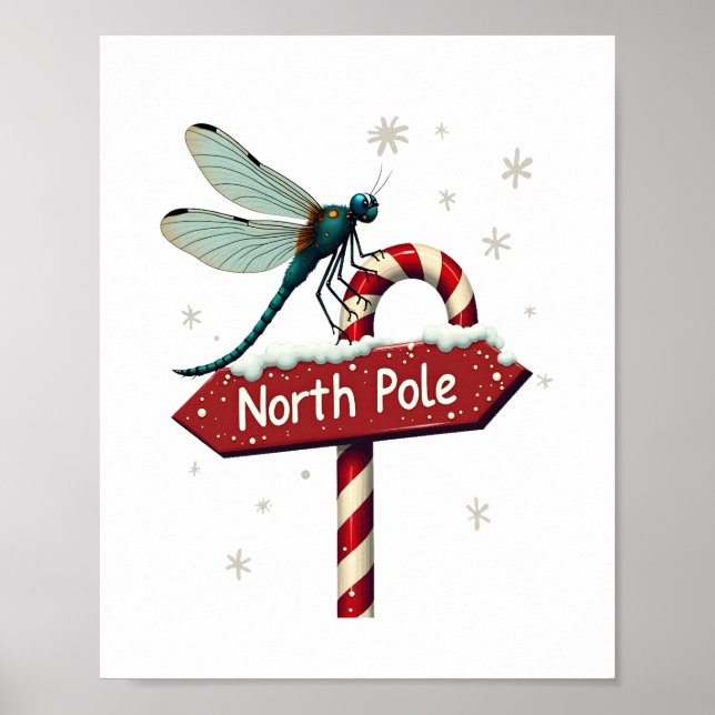 North Pole Dragonfly Poster (Front)
