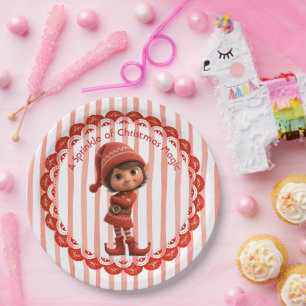 North Pole Elf Celebration   Christmas Magic Paper Plate