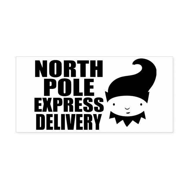 North Pole Express Delivery Elf Rubber Stamp (Imprint)