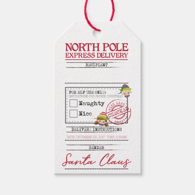 North Pole Express Delivery - Tag (Front)