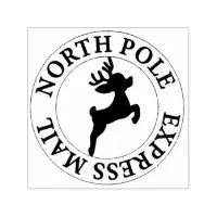 North Pole Express Mail Reindeer Self inking Stamp Zazzle