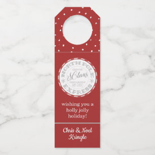 North Pole Express   Santa Seal   Funny Bottle Tag