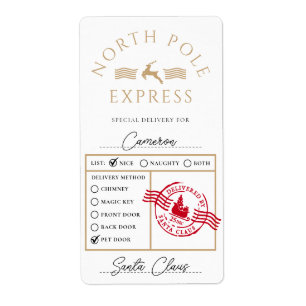 North Pole Express Special Delivery Gift Sticker