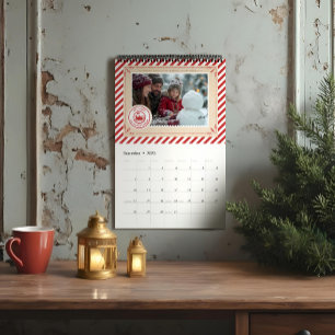 North Pole Express Train Ticket Christmas Photo Calendar