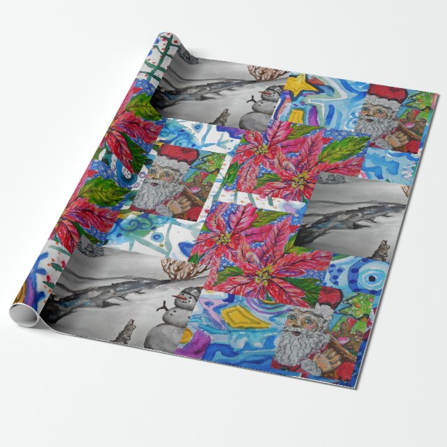 North Pole gift wrap (Unrolled)