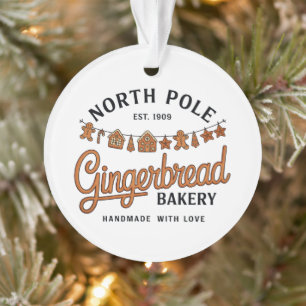 North Pole Gingerbread Bakery Christmas Xmas Bake Ornament