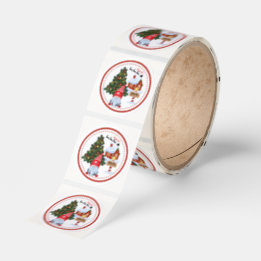 North Pole Gnome Christmas Classic Round Sticker