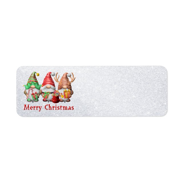 North Pole Gnomes Trio Address Labels (Front)