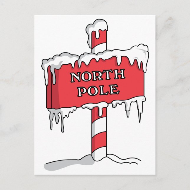 North Pole Holiday Postcard (Front)