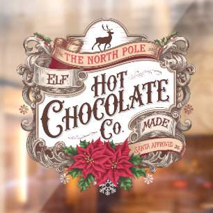 North Pole Hot chocolate company Window Cling