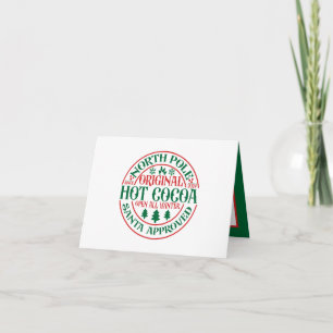 North Pole Hot Cocoa add message Holiday Card