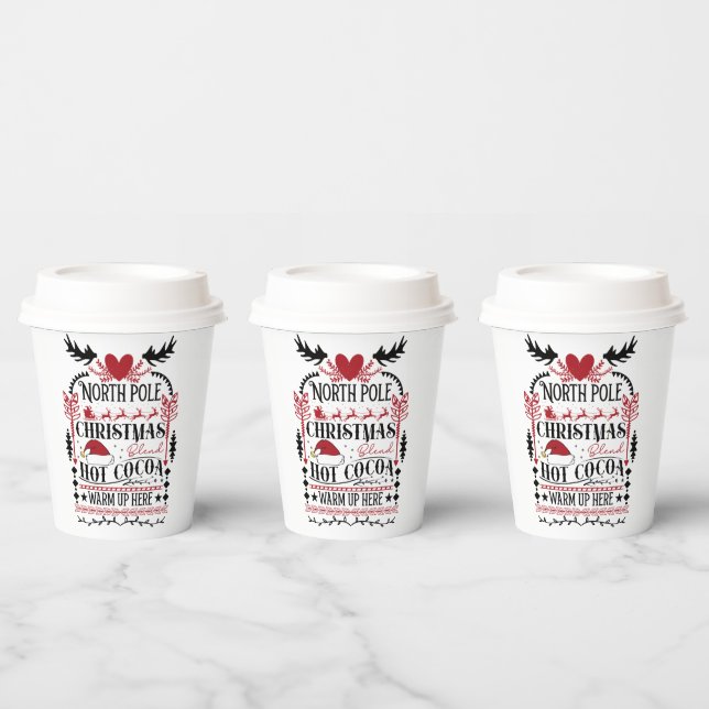 North pole hot cocoa Christmas blend  Paper Cups (Multi)