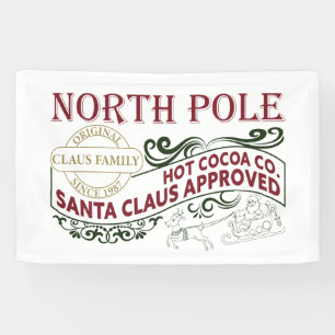 North Pole Hot Cocoa Christmas party  Banner