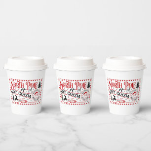 North Pole Hot cocoa Christmas party  Paper Cups