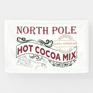 North Pole Hot Cocoa Mix Christmas party Banner