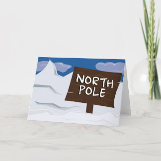 North Pole Illustration Holiday Card