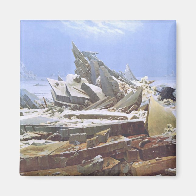 North Pole Landscape (by Caspar David Friedrich) Magnet (Front)