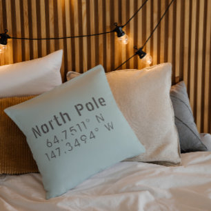 North Pole Longitude Latitude Throw Pillow