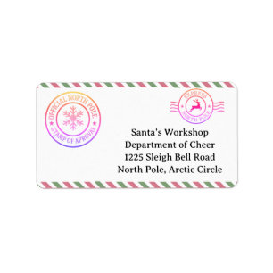 North Pole Mail   Enchanted Elf Label