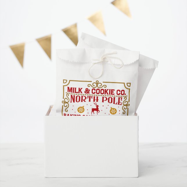 North pole milk and cookie company  favour bags (Party)