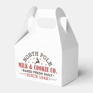 North Pole Milk Cookie Christmas Holiday  Favour Box