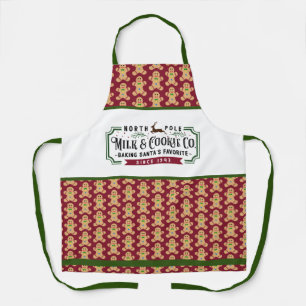 North Pole Milk & Cookie Co.   Gingerbread Cookies Apron