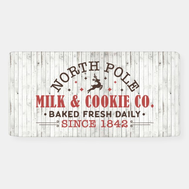 North pole milk cookie company banner (Horizontal)