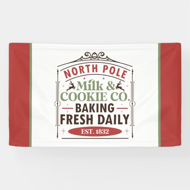 North Pole Milk Cookie Company Banner (Horizontal)