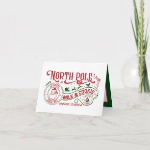 North Pole Milk cookie company Christmas  Card