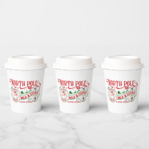 North Pole Milk cookie company Christmas  Paper Cups