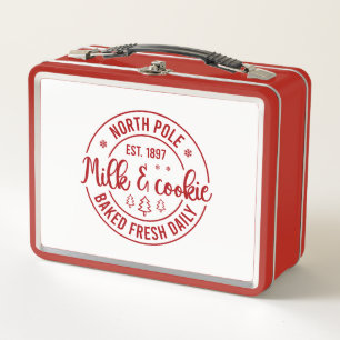 North Pole Milk Cookie Metal Lunch Box