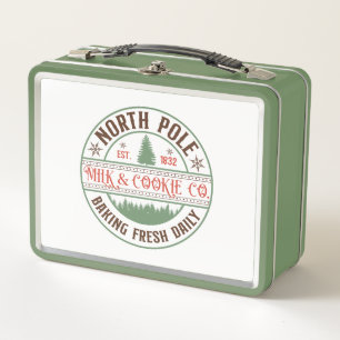 North Pole Milk Cookie Metal Lunch Box