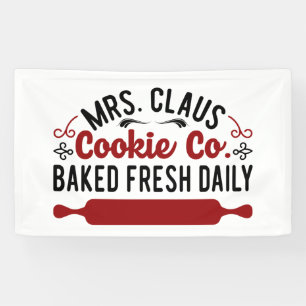 North Pole Mrs. Claus cookie Company Christmas Banner