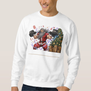 North Pole Muscle Funny Christmas Gym Shirt Santa