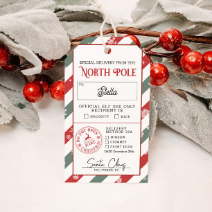 North Pole Naughty or Nice Special Delivery Gift Tags