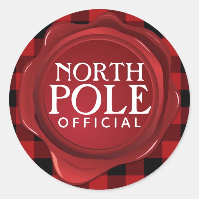 North Pole Official Wax Seal Holiday Christmas (Front)