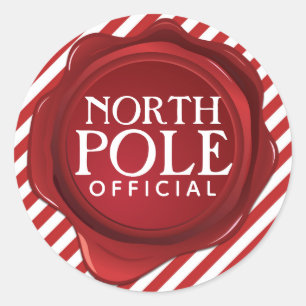 North Pole Official Wax Seal Striped Christmas