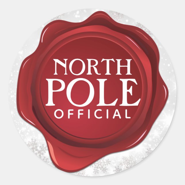 North Pole Official Wax Seal White Christmas (Front)