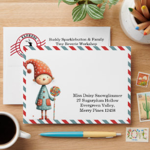 North Pole party Magic   Enchanted Elf Envelope