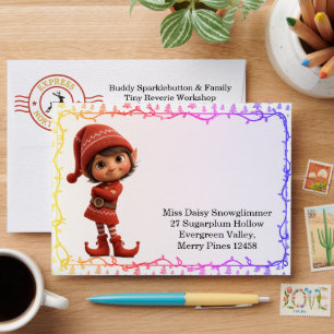 North Pole party Magic   Enchanted Elf Envelope