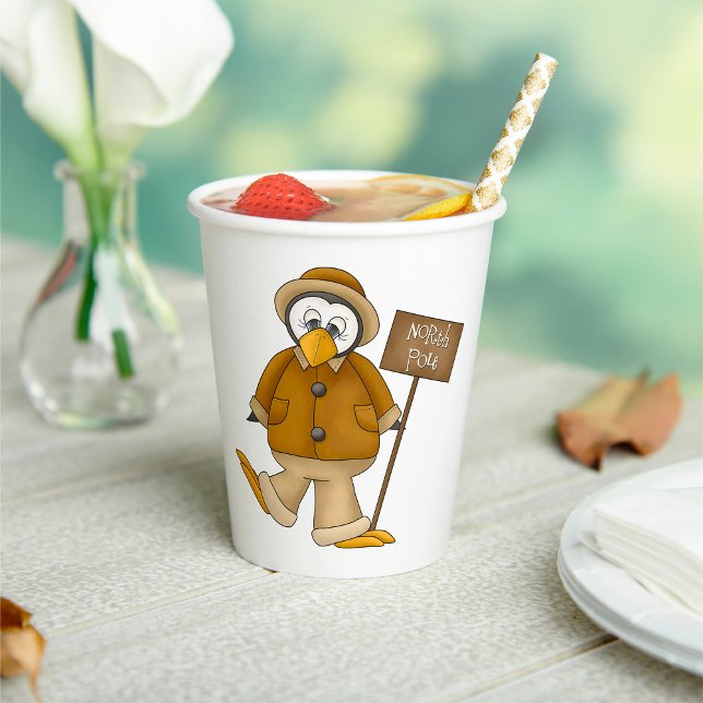 North Pole Penguin Paper Cups (Creator Uploaded)