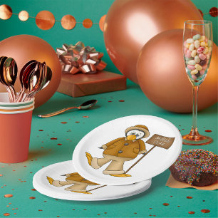 North Pole Penguin Paper Plate