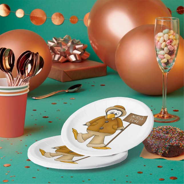 North Pole Penguin Paper Plate (Creator Uploaded)