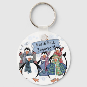 North Pole Penguins Tshirts and gifts Key Ring