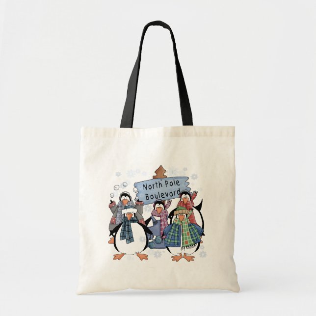 North Pole Penguins Tshirts and gifts Tote Bag (Front)
