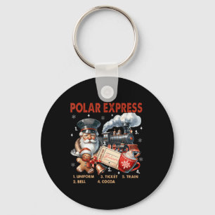North Pole Polar Express All Abroad Believe Train  Key Ring