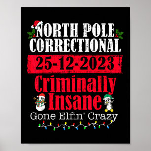 North pole police dept criminally insane gone elfi poster