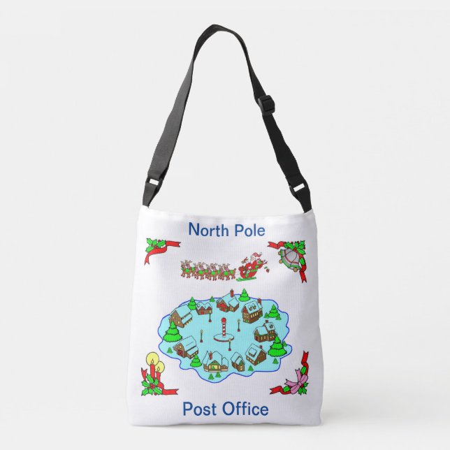 North Pole Post Office Crossbody Bag (Back)