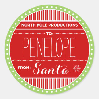 North Pole Productions Christmas Sticker Tags